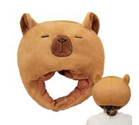 Générique Couvre-chef - Chapeau En Capybara En Coton PP, Couvre-chef De Dessin Animé En Douce, Costume Chaud Et Confortable | Chapeau Animal En Drôle Et Mignon Pour Et Adultes, F