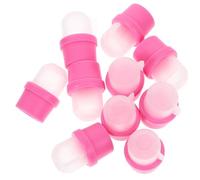 Générique Couvre-ongles Rose en Résine Colle Confortable et Réutilisable pour Dissolvant de Vernis à Ongles, Pack de 20 Pièces Adapté Usage Personnel et Salon Professionnel