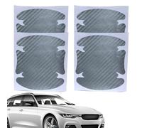 Générique Couvre-poignées de porte en fibre de carbone,Lot de 4 films de protection pour poignée de porte | Protection de peinture de poignée de autocollante, protection latérale de de film automati