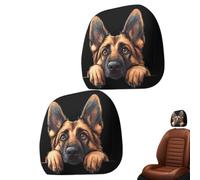 Générique Couvre-Repose-tête Auto 2 Housses Motif Chien Mignon élastiques