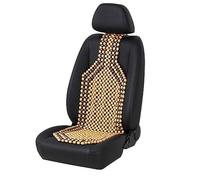 Générique Couvre-siège Auto en Billes de Bois Housse de Siège Confort Massage Coussin Boules Beige Coussin d'assise à Perles en Bois Nature pour Voiture Universel