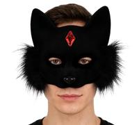 Générique Couvre-Visage Chat - Accessoire Tête Réaliste - Prothèse Demi-Face Canine | Pour Hommes Femmes Adultes Théâtre Fête Masquée École Anniversaire