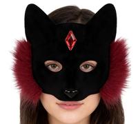 Générique Couvre Visage Halloween - Couvre Chef Peluche Chat Visage - Prothèse De-Face Canine | Pour Hommes Femmes Adultes Théâtre Fête Masquée École Anniversaire