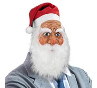 Générique Couvre-Visage Père Noël Couvre-Chef Complet Cosplay Festival | Barbe Et Bonnet Rouge Design Couvre-Visage Noël Pour Grand-Parent Femmes Hommes Adulte Carnaval Halloween Fête Club