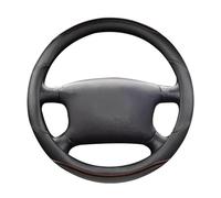 Générique Couvre Volant Voiture pour VW pour T4 Couverture Volant Voiture Fiber Carbone Accessoires Automobiles en Cuir PU Housse Caches Volant(O Coffee)