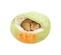 Générique Covered Cat Bed - Hooded Cat Bed | Anti-Slip Small Warming Dog Beds | Calming Nest Covered Kitten Cave for Dorm Apartment Bedroom Living Room Balcony | Plush Cats Beds with Hood