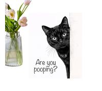 Générique Cow Bathroom Decor Set, Rustic Wall Art, Cat Print Wallpaper with Farmhouse Decorations, Decorative Home Accent for Apartment Dorm Bedroom, Living Room Nursery Shop Interior Usage