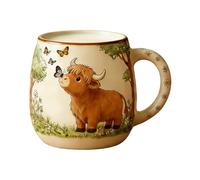 Générique Cow Coffee Mug - 10oz Ceramic Cup with Cow Pattern, Cute Animal Milk Mug, Hand-Painted Bovine Print Tea Cup, Office & Home Drinkware, Kitchen Hardware, Decorative Hot Cocoa & Juice Mugs