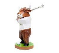 Générique Cow Figurines - Country Cattle Club, Fairway Theme Collectible, Heifer Putting Green Ornament | Calf Athletic Hobby Sculpture for Living Lounge Bookshelf Countertop Cabinet Centerpieces