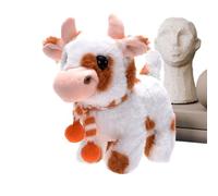 Générique Cow Plush Toy - 7.48 inches Soft Velvet Stuffed Animal | Friendly Farm Simulation Cow - Interactive Kids Toy for Playtime Fun Educational Gift for Boys and Girls Animal Lovers