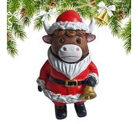Générique Cow Statue - 3,94 Pouces de Noël Bull Statue, Resin Bull Figurine, décoration de Vacances Rustic Home Decor for Nursery | Sculpture pour la Ferme, la Salle de Bain, la Cuisine, la Chambre