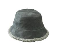 Générique Cowboy Enfant 4 Ans Furry Bucket Hat Winter Warm Plush Fisherman Thicken Plush Autumn Double Coldproof Fisherman Cap for Outdoor Queue De Cheval (JN, One Size)