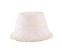 Générique Cowboy Enfant 4 Ans Furry Bucket Hat Winter Warm Plush Fisherman Thicken Plush Autumn Double Coldproof Fisherman Cap for Outdoor Queue De Cheval (White, One Size)