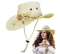 Générique Cowboy Hats For Women Lightweight Sweat-Resistant Crush-Resistant