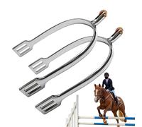 Générique Cowboy Horse Spurs - Zinc Alloy Chrome Plated 11x7.6cm | Rotating Copper Gear Spurs For Riding Boots, Dressage Spur | For Men Women Horse Training Performance Use