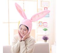 Générique Cowboy Noir Fille cadeau bonnet robe couverture peluche Head jolie oreille lapin animal chapeau de baseball casquettes Casquette De Marque (Pink, One Size)