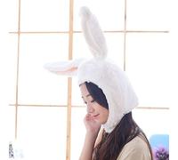 Générique Cowboy Noir Fille cadeau bonnet robe couverture peluche Head jolie oreille lapin animal chapeau de baseball casquettes Casquette De Marque (White, One Size)