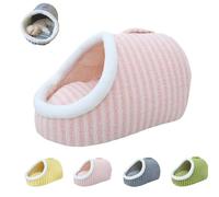 Générique Cozy Dog Bed, Cozy Hideaway Pet Bed, Soft Warm Pet Slipper Cave Bed with Handles, Removable Cozy Cave Dog Bed for Small Medium Large Dogs and Cats (Pink,L)