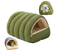 Générique Cozy Monster Cat Bed, Pet Cozy Cave, Removable and Washable Dual-Purpose Cat and Small Dog Nests, Cozy Warming Anti-Slip Fluffy Pet Bad (Green,S)