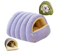Générique Cozy Monster Cat Bed, Pet Cozy Cave, Removable and Washable Dual-Purpose Cat and Small Dog Nests, Cozy Warming Anti-Slip Fluffy Pet Bad (Purple,L)