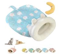 Générique Cozy Nest for Pet,Soft Cat Dog Sleeping Bag,2-in-1 Bed & Blanket,Portable Pet Nest,Small Dog Cat Bed for All Seasons Indoors (D)