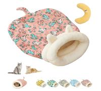 Générique Cozy Nest for Pet,Soft Cat Dog Sleeping Bag,2-in-1 Bed & Blanket,Portable Pet Nest,Small Dog Cat Bed for All Seasons Indoors (A)