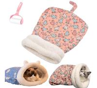 Générique Cozy Pet Nest for Cats and Dogs, Soft Warm Cat Dog Sleeping Bag, 360° Warm Semienclosed Design Cat Snuggle Sack Pet Bed for All Seasons Indoors
