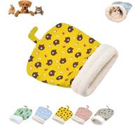 Générique Cozy Pet Nest for Cats and Dogs, Soft Warm Cat Dog Sleeping Bag, House Warm Cave Sleeping Nest Bed for Small Cats Or Dogs (Yellow,M)