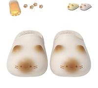 Générique Cozy Plush Height Increase Slippers with Paw Prints, Cozy Plush Height Increase Slippers with Paw Prints, Waterproof (White,36-37)
