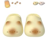 Générique Cozy Plush Height Increase Slippers with Paw Prints, Cozy Plush Height Increase Slippers with Paw Prints, Waterproof (Yellow,36-37)