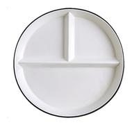 Générique CPFG05 Assiette Controle de Portion 8 Pouces, dietetique 3 Compartiment Porcelaine, Regime Adulte, Assiettes Divisées pour La Perte Poids, medium