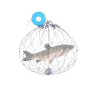 Générique Crab Trap Automatic Opening and Closing Fish Cage, Shrimp Pot for River Lake Stream Freshwater Saltwater Outdoor, Fishing Equipment Wire Mesh Shrimping Tool