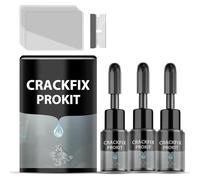 Générique CrackFix Pro Kit, Windshield Crack Repair Kit, Car Glass Chip & Crack Fix Solution, Easy DIY Auto Glass Repair Kit for Cracks, Chips, and Bulls-Eyes on Windshields (3 PCS)