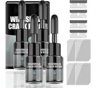 Générique CrackFix Pro Kit, Windshield Crack Repair Kit, Easy DIY Auto Glass Repair Kit for Cracks, Chips, and Bulls-Eyes on Windshields, Simple Operation (4PCS)