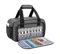 Générique Craft Organizer, Art Storage Bag, Painting Supply Tote, 13.98x8.66x7.09 inches Multi Compartment Holder, Large Capacity Case, for School, Travel, Office, Teacher, Studio, Workshop