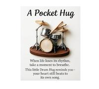 Générique Crafted by Hand-Music Hug Collection, Handmade Heart-Shaped Guitar Pocket Hug, Cute Musical Keepsake, for Musicians, Guitarists and Music Lovers (A)