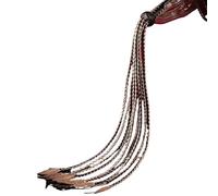 Générique Cravache en Cuir véritable à 9 brins, Fouet en Cuir for l'entraînement équestre, poignée en Cuir avec dragonne, Disponible en différentes Tailles et Couleurs(Gold 60CM)