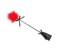 Générique Cravache Portable en Cuir de 49 cm for l'entraînement équestre, Toucher Doux, donnant des ordres au Cheval Tout en offrant Une Meilleure Protection(Red)