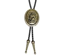 Générique Cravate avec pendentif tête de cheval sculptée pour homme et, collier de mariage, de soirée, pour décoration de chemise, collier occidental pour et homme