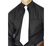 Smiffy's Cravate Deluxe Gangster Homme Taille unique Blanc