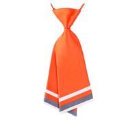 Générique Cravate courte moderne à double épaisseur pour un style élégant et professionnel lors de vos réunions d'affaires et événements formels (Orange, One Size)