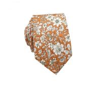 Générique Cravate florale moderne à pointe flèche pour homme Modèle léger en coton (6 cm) pour le bureau et les