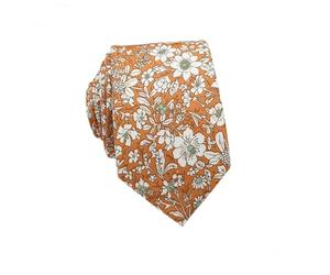 Générique Cravate florale moderne à pointe flèche pour homme Modèle léger en coton (6 cm) pour le bureau et les