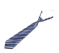 Générique Cravate scolaire rayée aux couleurs vives pour ados Cravate élastique style « Preppy »