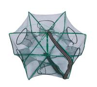 Générique Crayfish Trap, Lobster Net Cage, Multifunctional Fishing Gear with 24 X 18 X 12 inches, Trap Nets for Crabbing, Shrimping in Lake, Pond, Freshwater, Saltwater, Outdoor Use, Black