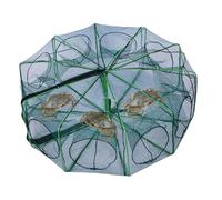 Générique Crayfish Trap - Portable Cage for Angling | Foldable Fishing Trap Net Cage for Saltwater, Freshwater, Crabbing, Shrimping, Pond, Lake, Kayak