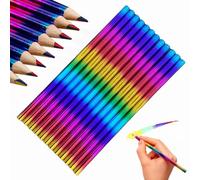 Générique Crayon de couleur arc-en-,Crayons multicolores | 12X crayons de couleur | Crayons amusants pour artistes, fournitures scolaires, cadeaux de fête pour pour colorier et dessiner