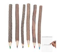 Générique Crayon de Couleur,Crayons Brin Longs | 6 Pièces Outil de Dessin Rétro pour Événement Bureau Salle de Classe Fête Écriture Camping École