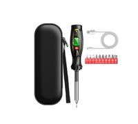 Générique Crayon Testeur électrique avec Alarme et Lumière, Affichage Multifonction, avec Embouts, Adapté à L'inspection Des Installations électriques Domes, Noir