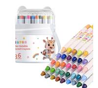 Générique Crayons de rotatifs pour - Paquet de 36 crayons doux lavables | Crayon de rotatifs, crayon de couleur solubles dans l'eau, pastels à l'huile doux et soyeux, matériel d'art créatif,